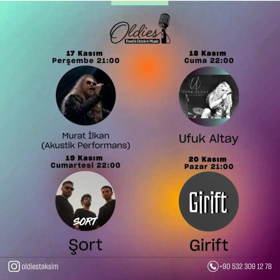 Oldies Sahne 18 Kasım konser